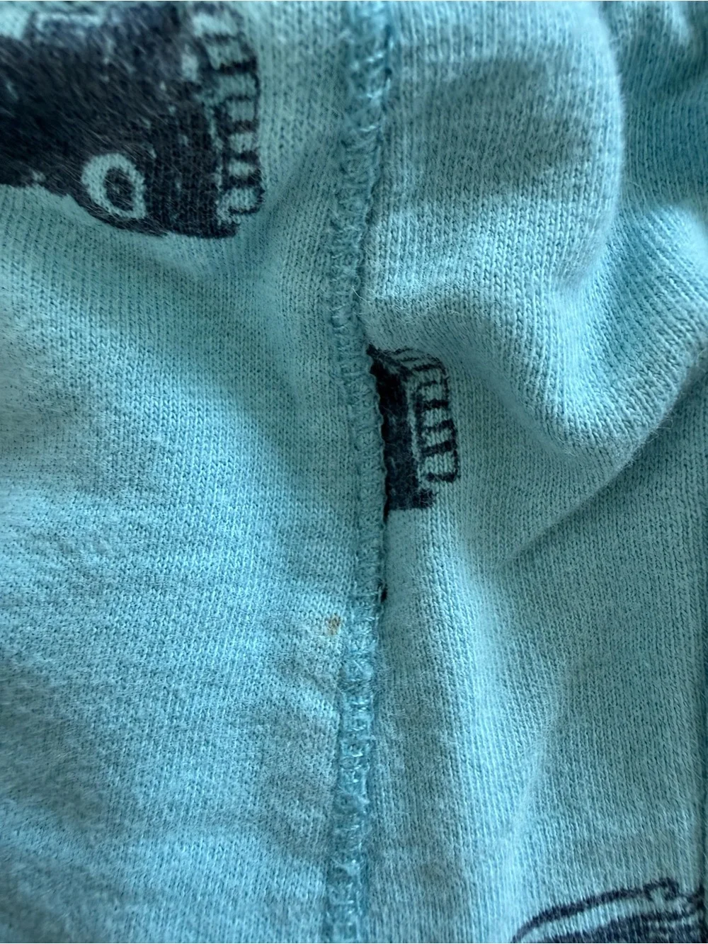 Zara Navy Hoodie Top with Aqua and Cream Printed Shorts